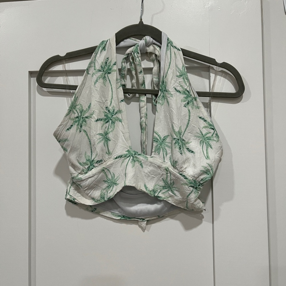 Palm tree crop top